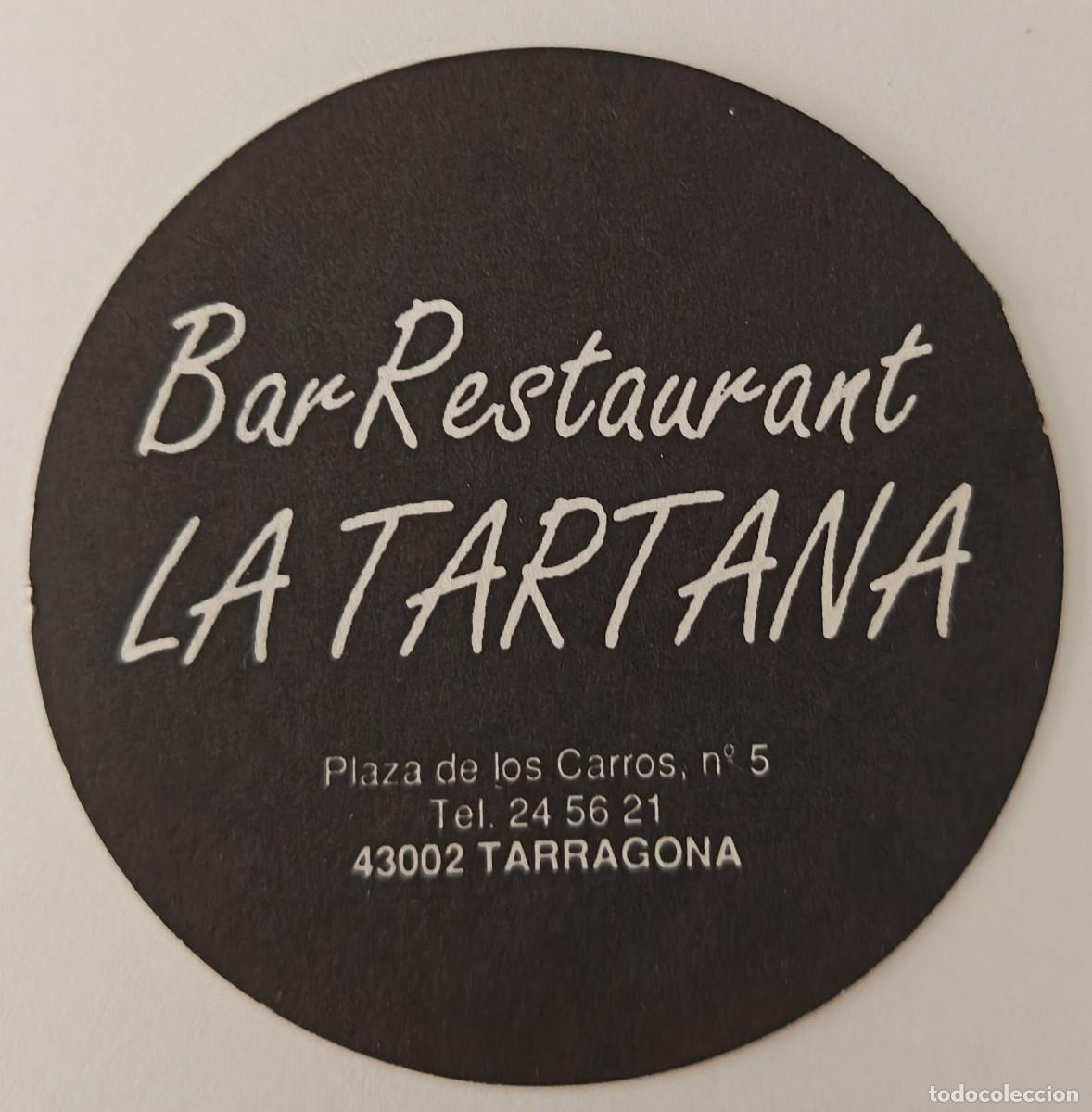 Otros Art&iacute;culos de Coleccionismo en Papel: Posavasos. Redondo. Bar Restaurant La Tartana. Tarragona.