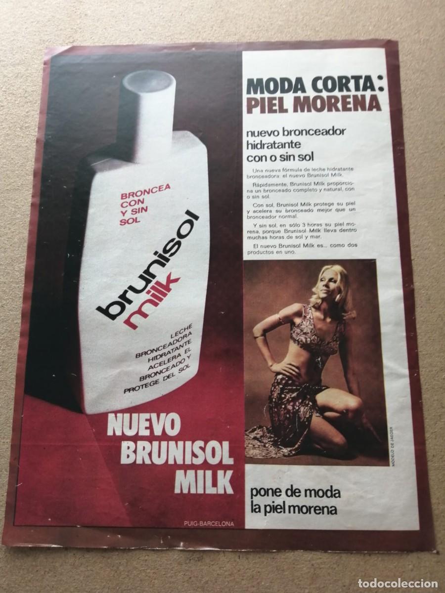 Otros Art&iacute;culos de Coleccionismo en Papel: ANUNCIO. BRUNISOL MILK, BRONCEADOR
