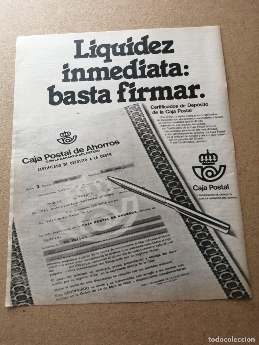 Otros Art&iacute;culos de Coleccionismo en Papel: ANUNCIO. CAJA POSTAL DE AHORROS
