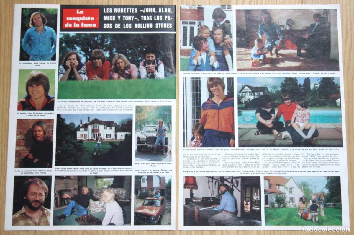 Otros Art&iacute;culos de Coleccionismo en Papel: THE RUBETTES Reportaje 1977 Spain magazine article photos UK glam rock pop band recorte clipping