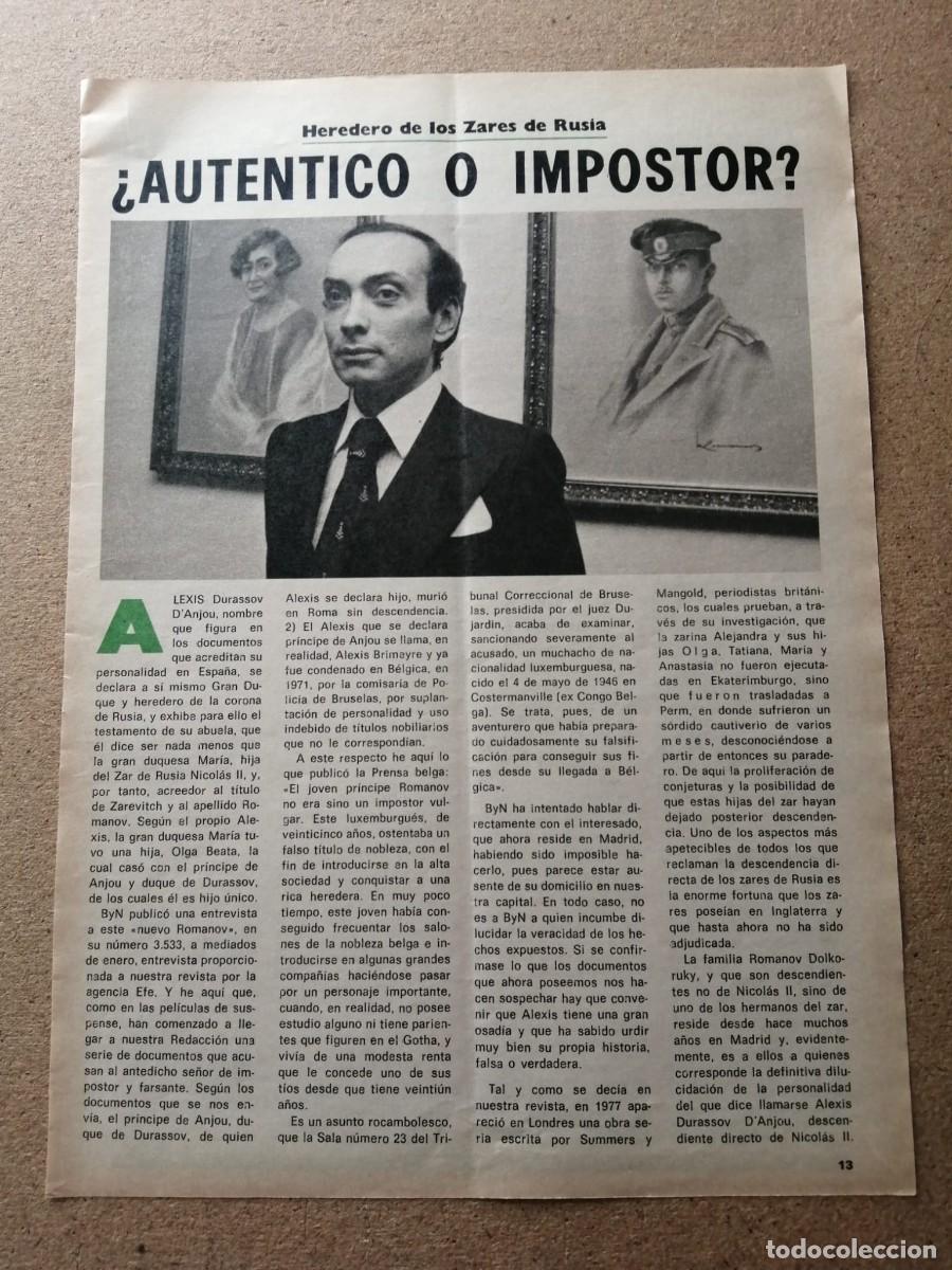 Otros Art&iacute;culos de Coleccionismo en Papel: REPORTAJE. AUTENTICO O IMPOSTOR?. HEREDERO DE LOS ZARES DE RUSIA