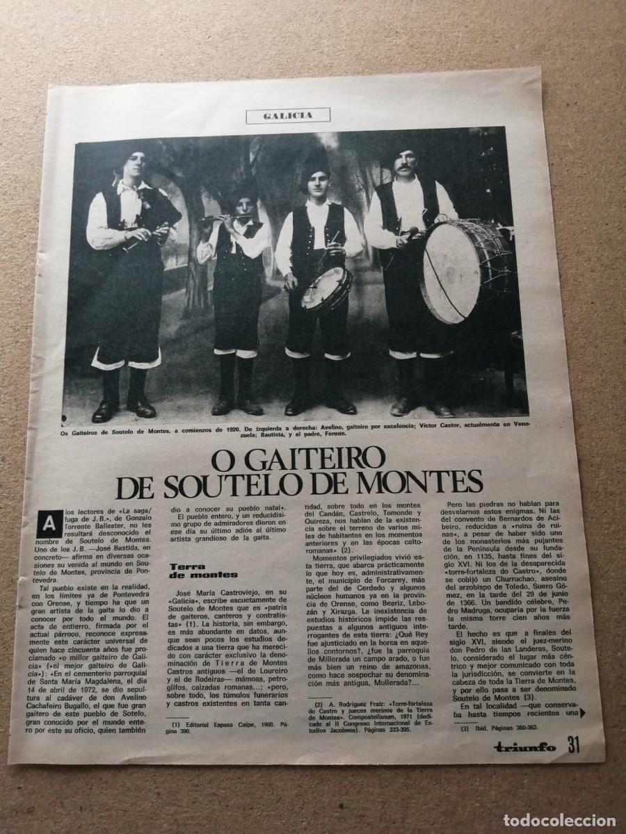 Otros Art&iacute;culos de Coleccionismo en Papel: REPORTAJE. O GAITERO DE SOUTELO DE MONTES