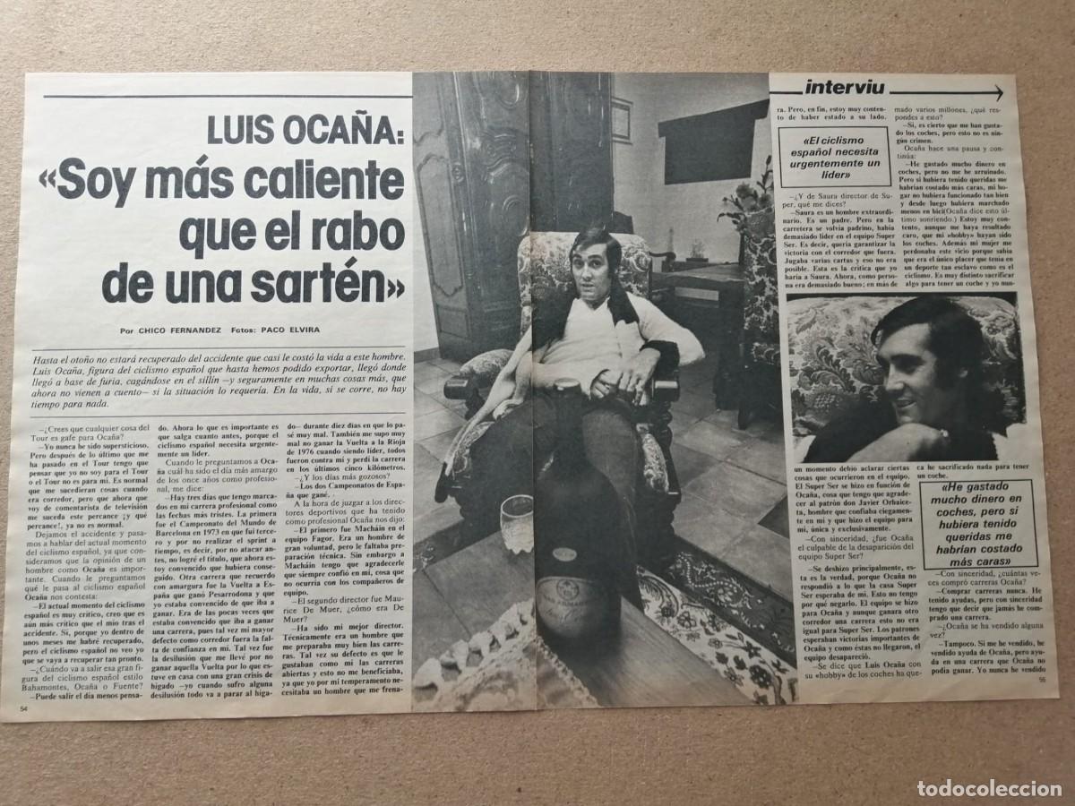 Otros Art&iacute;culos de Coleccionismo en Papel: REPORTAJE. LUIS OCA&Ntilde;A, FIGURA DEL CICLISMO ESPA&Ntilde;OL TRAS SU ACCIDENTE