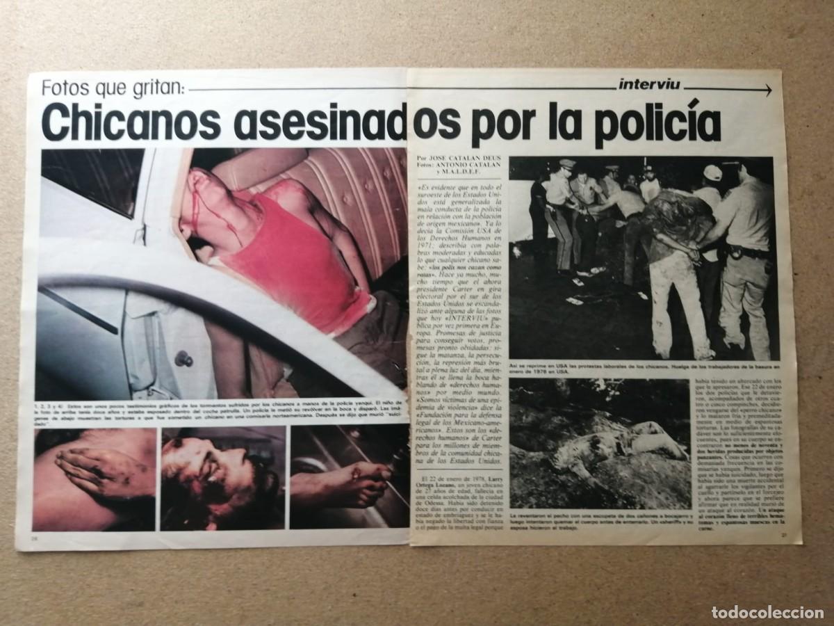 Otros Art&iacute;culos de Coleccionismo en Papel: REPORTAJE. CHICANOS ASESINADOS POR LA POLICIA