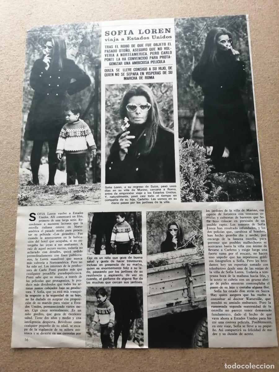 Otros Art&iacute;culos de Coleccionismo en Papel: REPORTAJE. SOFIA LOREN VIAJA A ESTADOS UNIDOS PARA UN NUEVO RODAJE