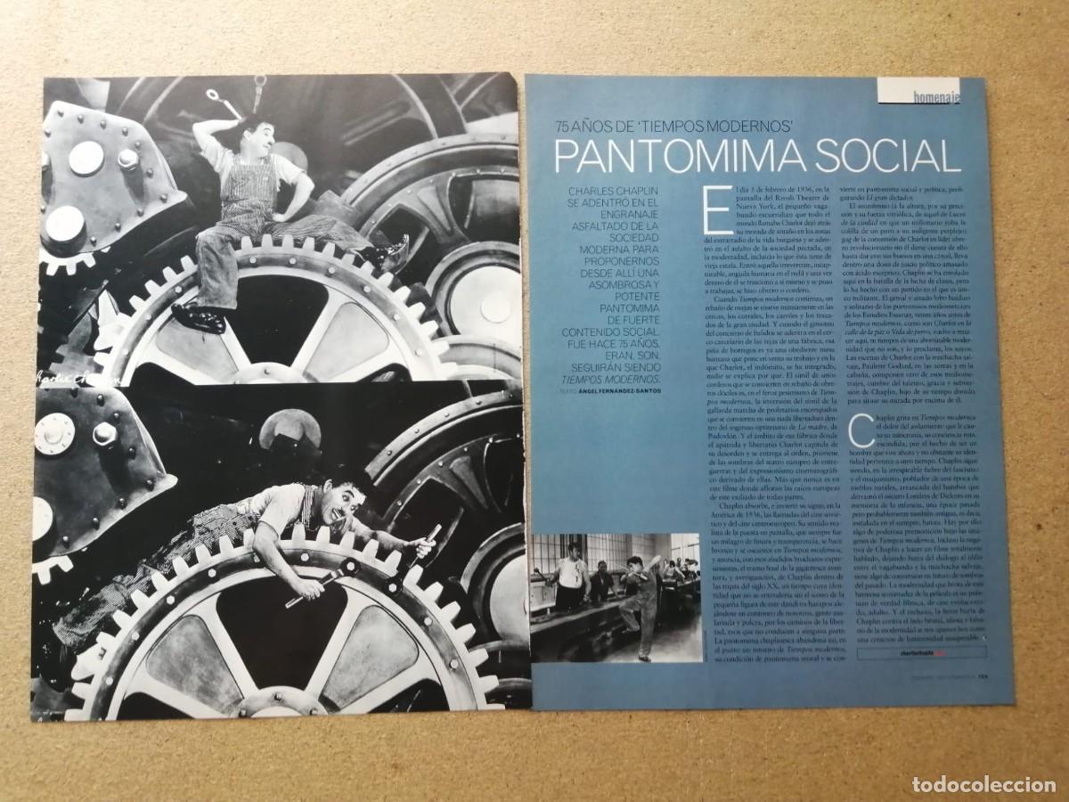Otros Art&iacute;culos de Coleccionismo en Papel: REPORTAJE. 75 A&Ntilde;OS DE TIEMPOS MODERNOS, DE CHAPLIN... PANTOMIMA SOCIAL