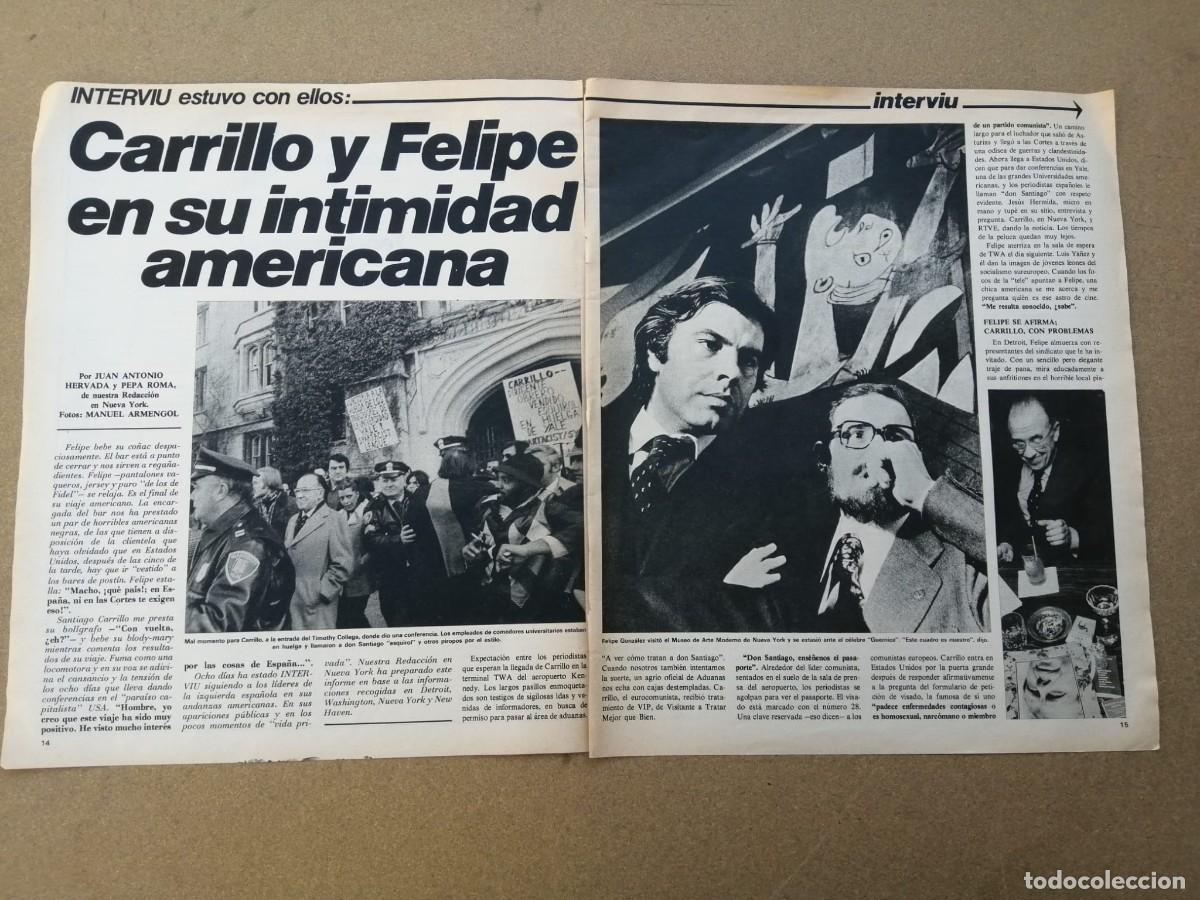 Otros Art&iacute;culos de Coleccionismo en Papel: REPORTAJE. CARRILLO Y FELIPE EN SU INTIMIDAD AMERICANA