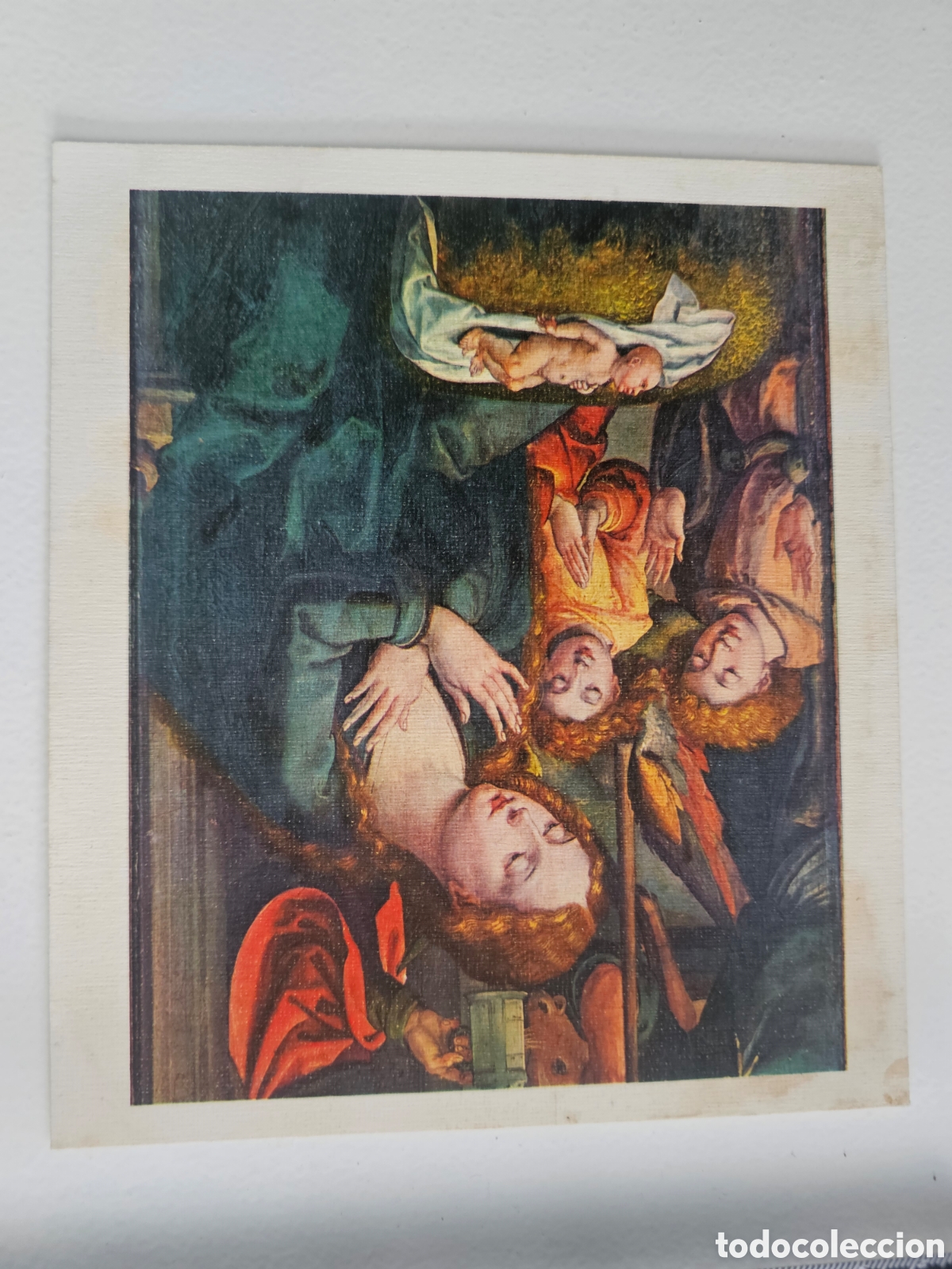 Otros Art&iacute;culos de Coleccionismo en Papel: Tarjeta felicitaci&oacute;n Navidad Adoraci&oacute;n de los magos Pieter Coecke Van Aelts 1967 Laboratorios Iven