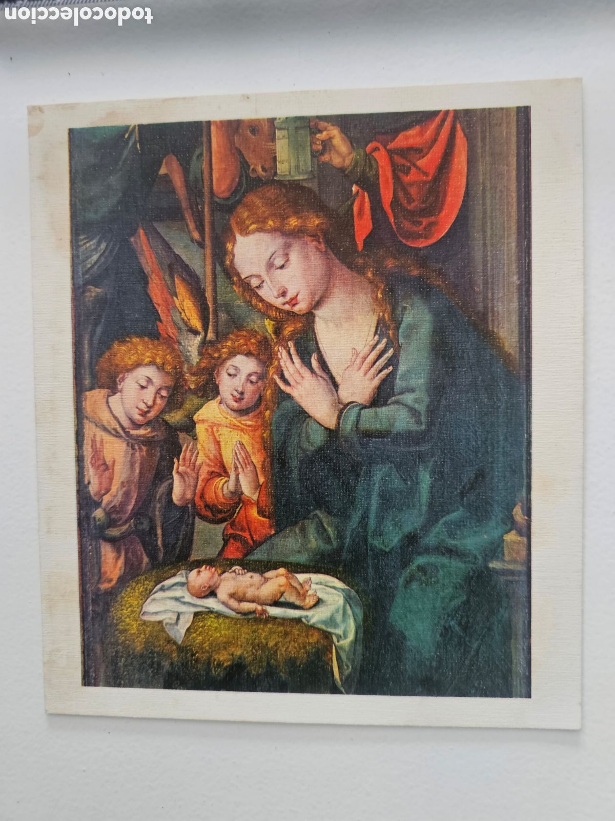 Collectionnisme Papier divers: Tarjeta felicitaci&oacute;n Navidad Adoraci&oacute;n de los magos Pieter Coecke Van Aelts 1967 Laboratorios Iven
