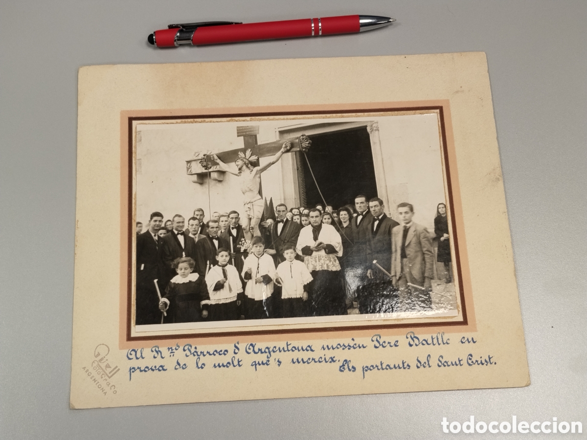 Otros Art&iacute;culos de Coleccionismo en Papel: Fotograf&iacute;a post guerra civil Argentina.homenaje cura p&aacute;rroco Pere batlle.maresme.mataro.barcelona.ma