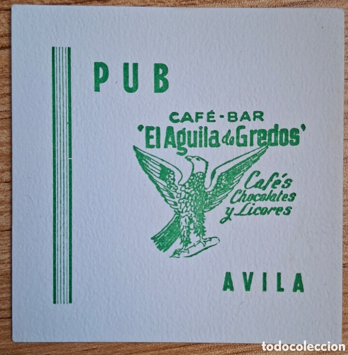 Otros Art&iacute;culos de Coleccionismo en Papel: Posavasos Pub Cafe Bar El &Aacute;guila de Gredos - &Aacute;vila