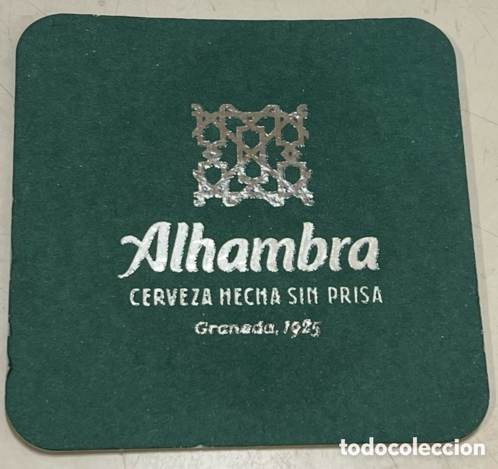 Otros Art&iacute;culos de Coleccionismo en Papel: Posavasos. CERVEZAS ALHAMBRA. La cerveza hecha sin prisas.