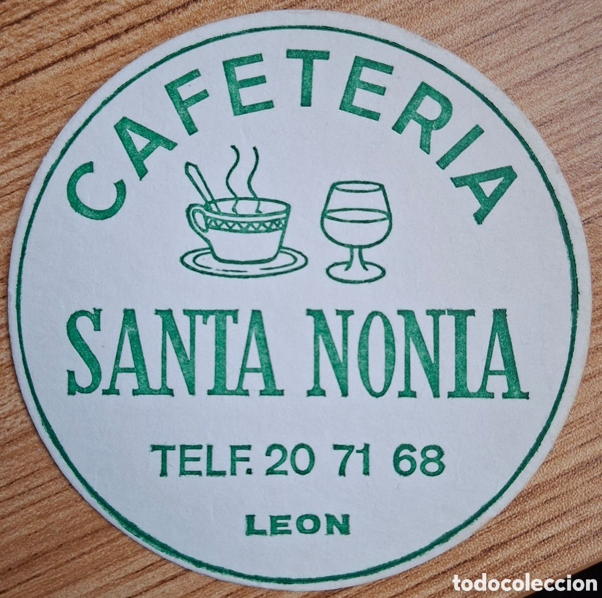 Otros Art&iacute;culos de Coleccionismo en Papel: Posavasos Cafeter&iacute;a Santa Nonia - Le&oacute;n