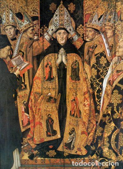 Otros art&iacute;culos de coleccionismo en papel: LAMINA V52917: Consagracion de san Agustin por J. Huguet, retablo de los blanquers