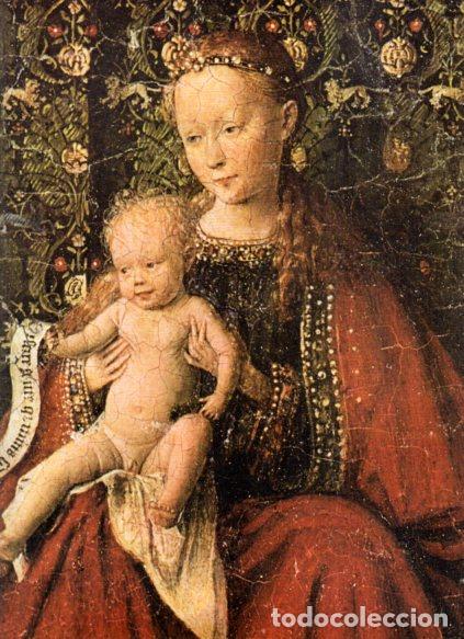 Otros art&iacute;culos de coleccionismo en papel: LAMINA V53006: La Virgen, san Miguel y santa Catalina, triptico por Van Eyck. Detalle