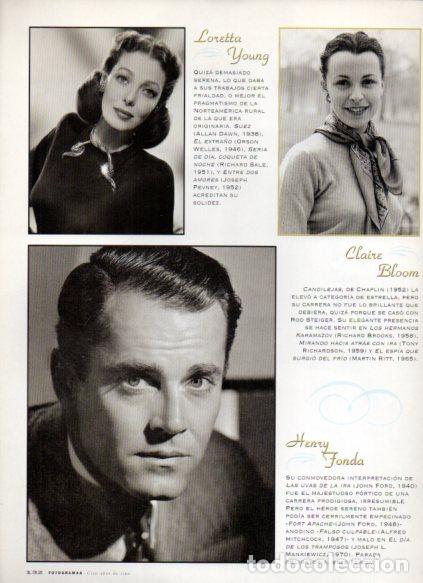 Otros art&iacute;culos de coleccionismo en papel: LAMINA V53590: Loretta Young, Claire Blomm y Henry Honda en trasera Gregory Peck - Maruja Torres