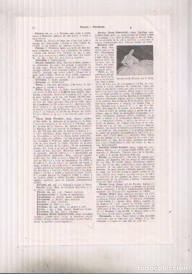 Otros art&iacute;culos de coleccionismo en papel: Lamina Espasa 28806: Retablo de la Pavlova, por S.Soria -