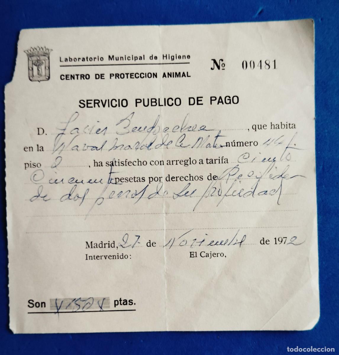Otros Art&iacute;culos de Coleccionismo en Papel: CENTRO PROTECCION ANIMAL. MADRID 1972..ENVIO INCLUIDO EN EL PRECIO.