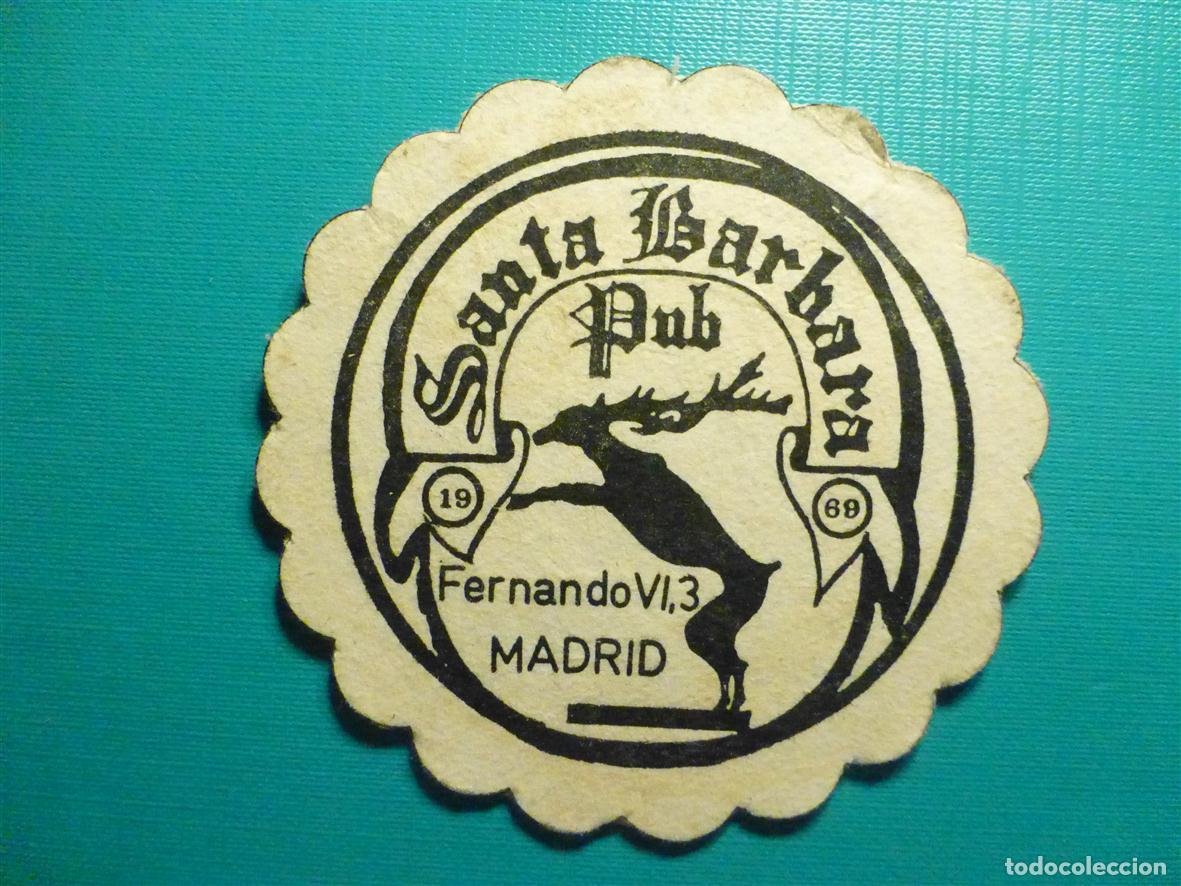 Otros Art&iacute;culos de Coleccionismo en Papel: Posavasos Disco-Bar - Pub Santa B&aacute;rbara - C/ Fernando VI, 3 - Madrid