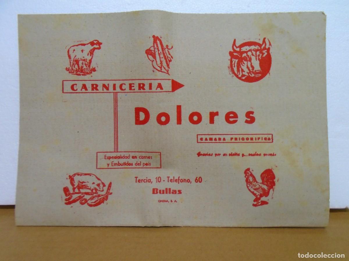 Otros Art&iacute;culos de Coleccionismo en Papel: BULLAS(MURCIA)CARNICERIA , ANTIGUO PAPEL TIMBRADO.