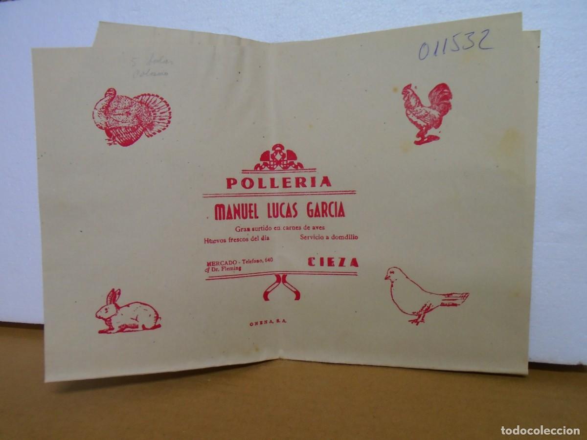 Otros Art&iacute;culos de Coleccionismo en Papel: CIEZA(MURCIA) POLLERIA , ANTIGUO PAPEL TIMBRADO.