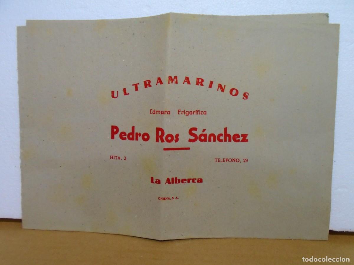 Otros Art&iacute;culos de Coleccionismo en Papel: LA ALBERCA(MURCIA) ULTRAMARINOS , ANTIGUO PAPEL TIMBRADO.
