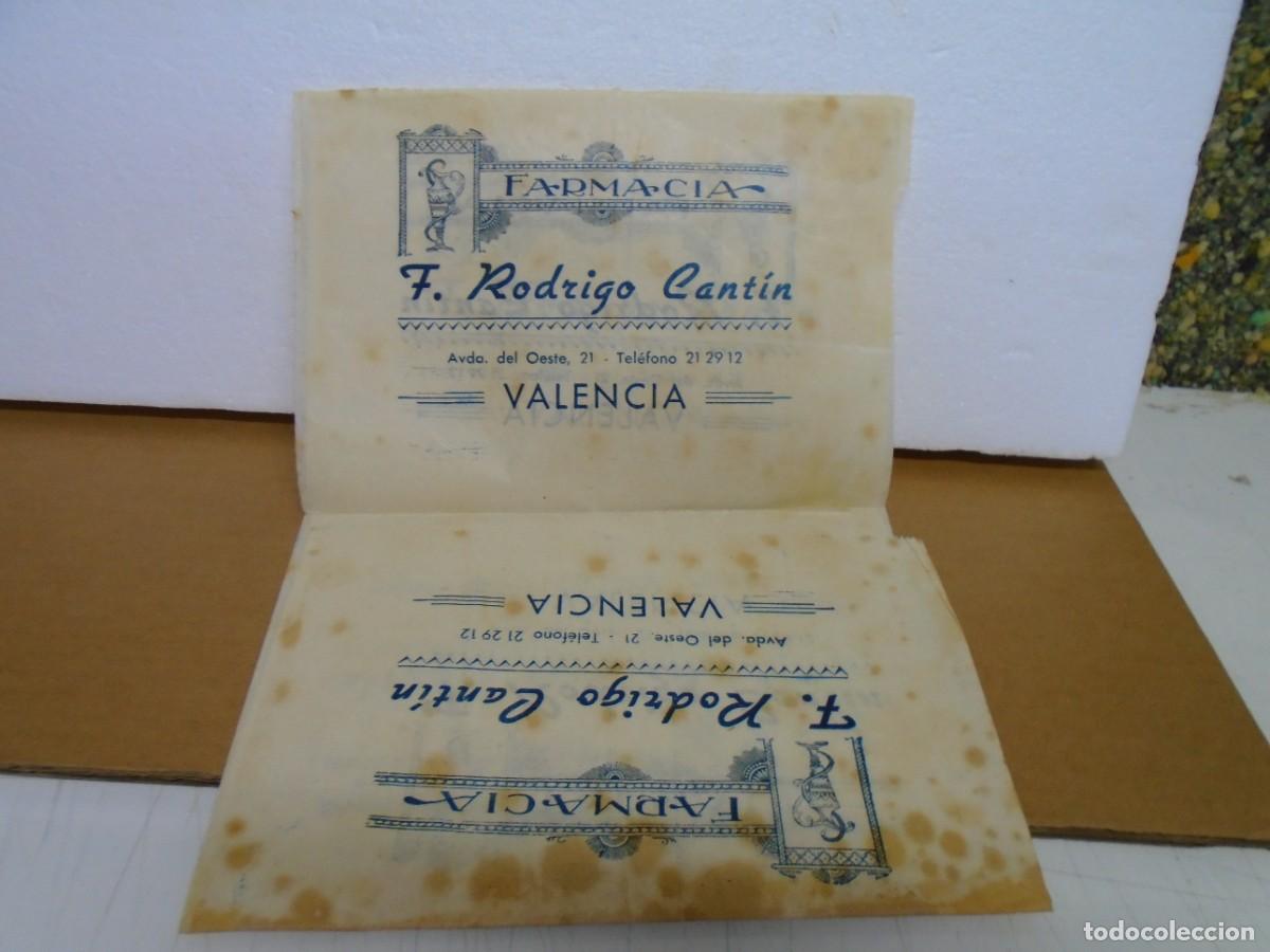 Otros Art&iacute;culos de Coleccionismo en Papel: VALENCIA.FARMACIA DE F.RODRIGO CANTIN , ANTIGUO PAPEL TIMBRADO.