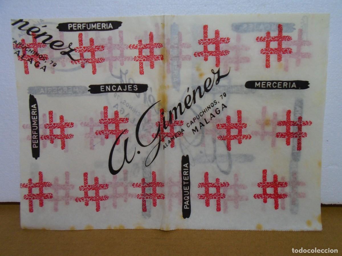 Otros Art&iacute;culos de Coleccionismo en Papel: MALAGA. MERCERIA - PERFUMERIA , ANTIGUO PAPEL TIMBRADO.