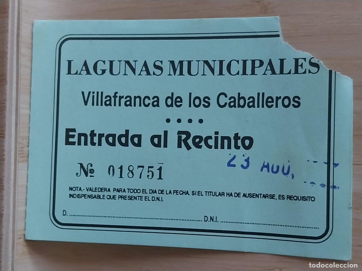 Otros Art&iacute;culos de Coleccionismo en Papel: VILLAFRANCA DE LOS CABALLEROS LAGUNAS MUNICIPALES ANTIGUA ENTRADA ORIGINAL 9.7X6.8CMS