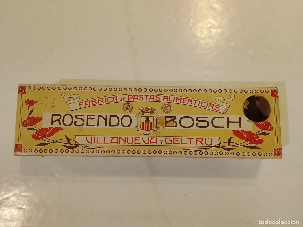 Otros Art&iacute;culos de Coleccionismo en Papel: VILANOVA I LA GELTRU - FABRICA DE PASTAS ALIMENTICIAS ROSENDO BOSCH - CAJA ANTIGUA VACIA - VER FOTOS