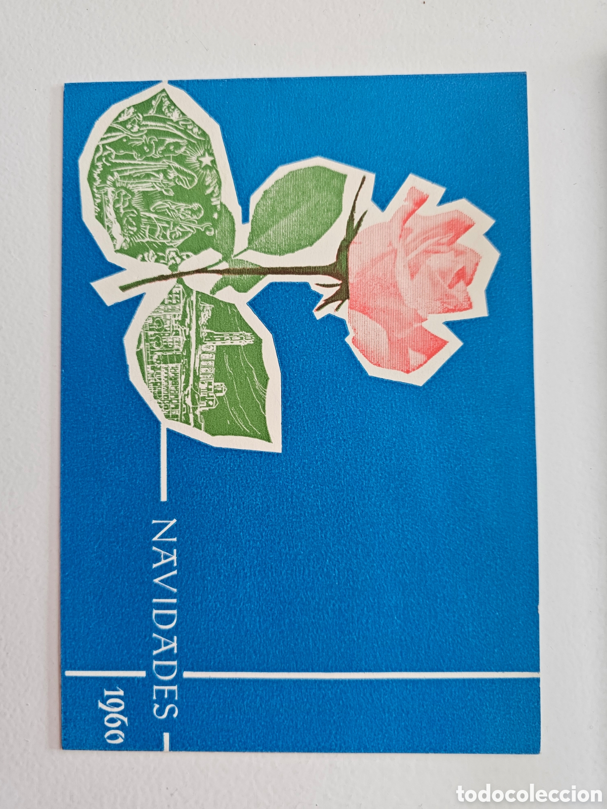 Otros Art&iacute;culos de Coleccionismo en Papel: Tarjeta de felicitaci&oacute;n de Navidad Arte Flor S.A Industrias Punto Azul Ramon Vilaltella Lleida 1960