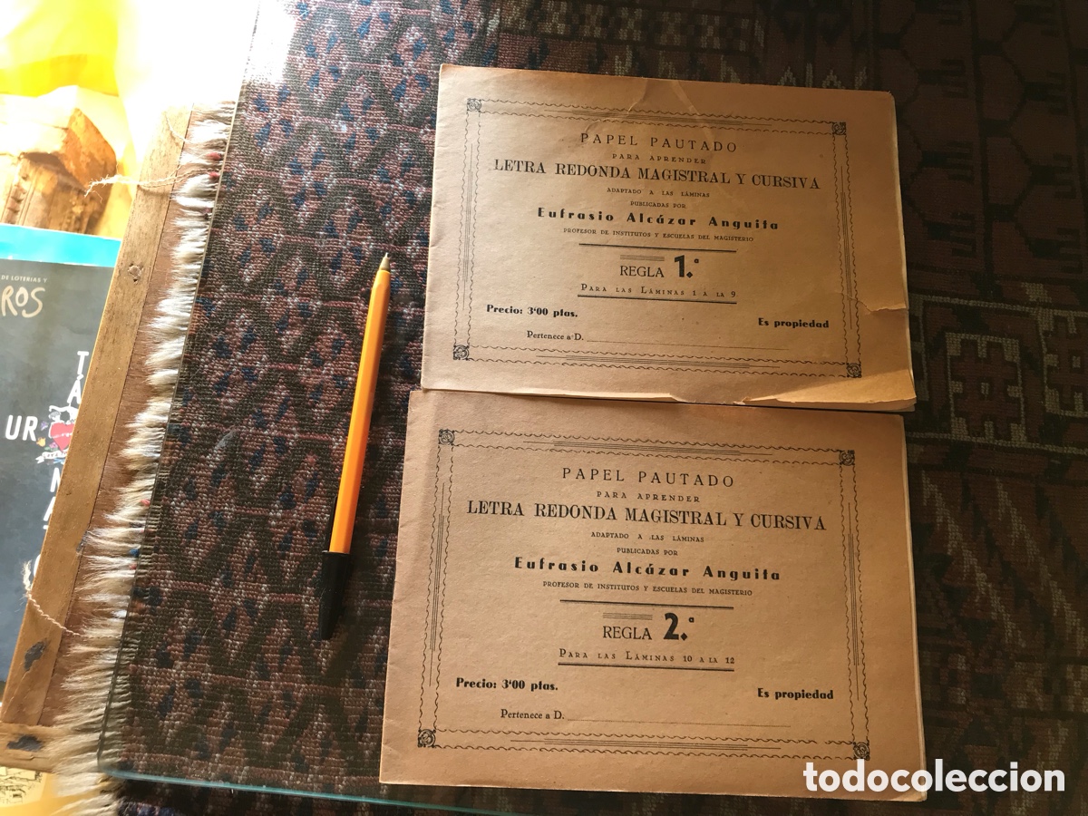 Otros Art&iacute;culos de Coleccionismo en Papel: Papel pautado para aprender letras redonda, magistral y cursiva