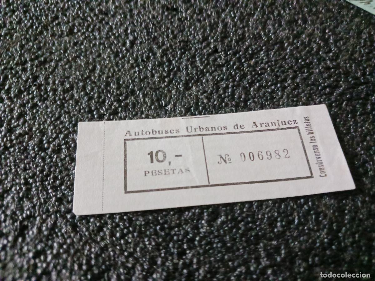 Otros Art&iacute;culos de Coleccionismo en Papel: antiguo billete de transporte en autobuses urbanos de aranjuez