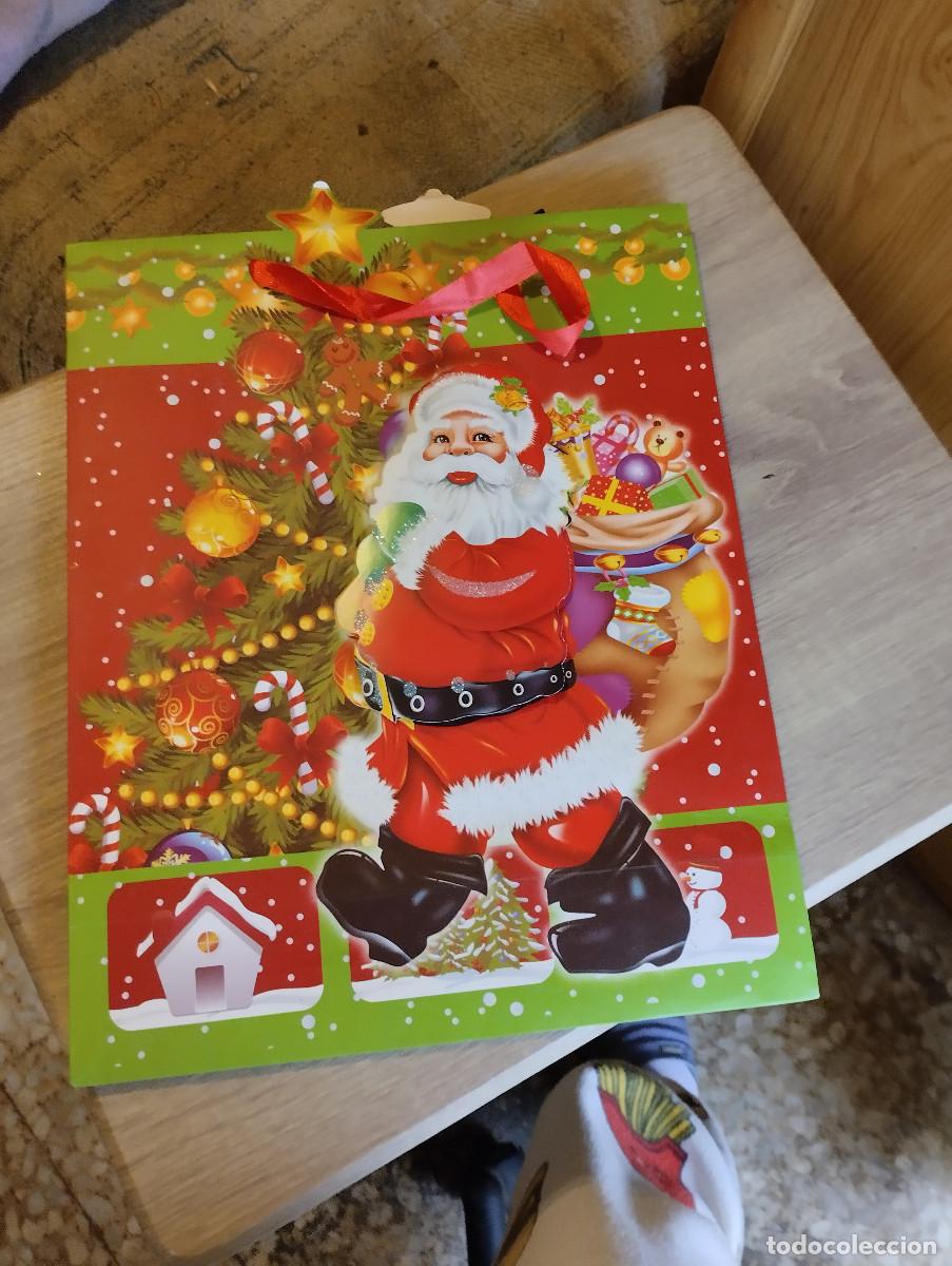 Otros Art&iacute;culos de Coleccionismo en Papel: bolsa de navidad con papa noel