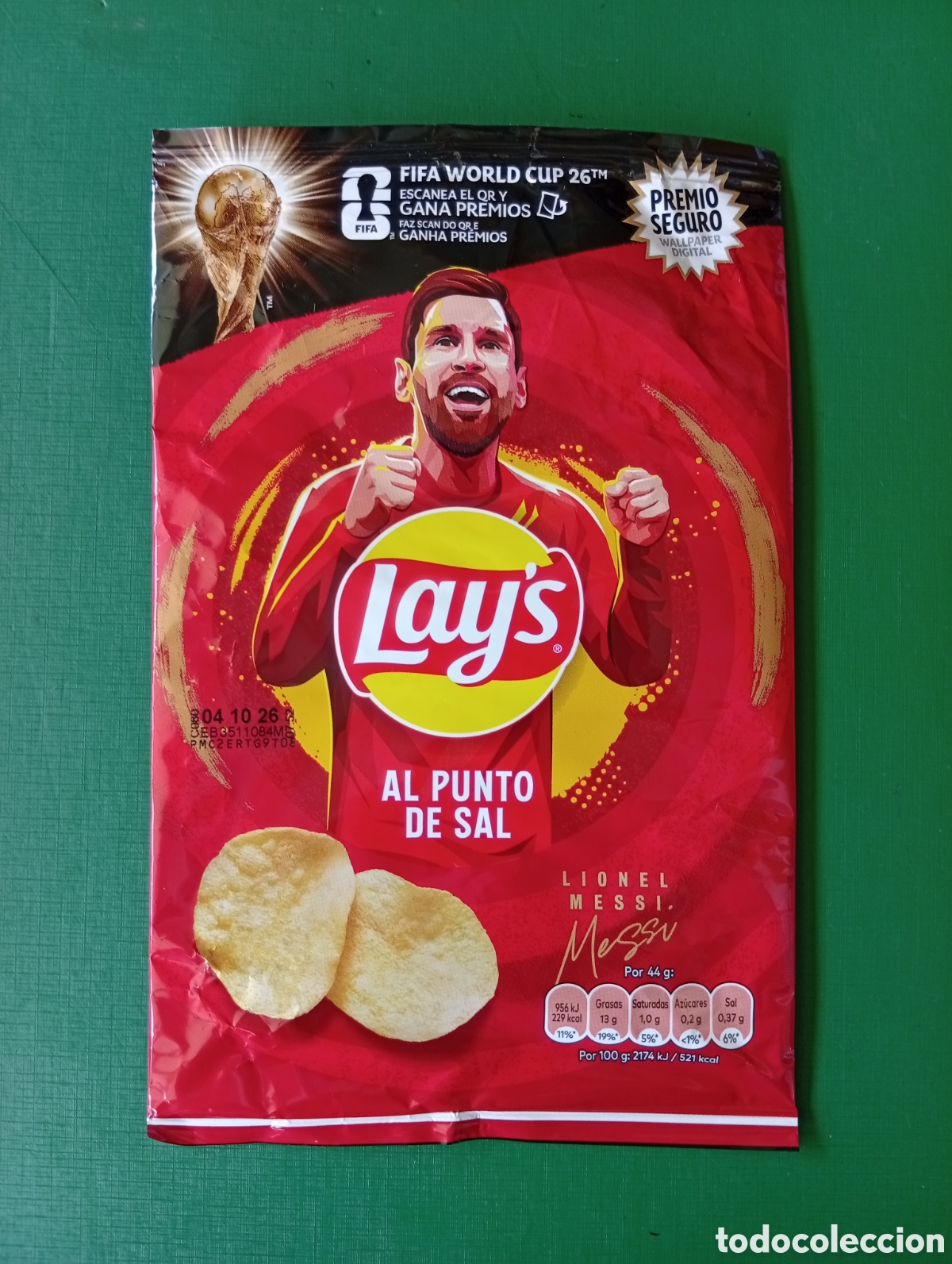 Otros Art&iacute;culos de Coleccionismo en Papel: Envoltorio de patatas Lays publicidad Messi