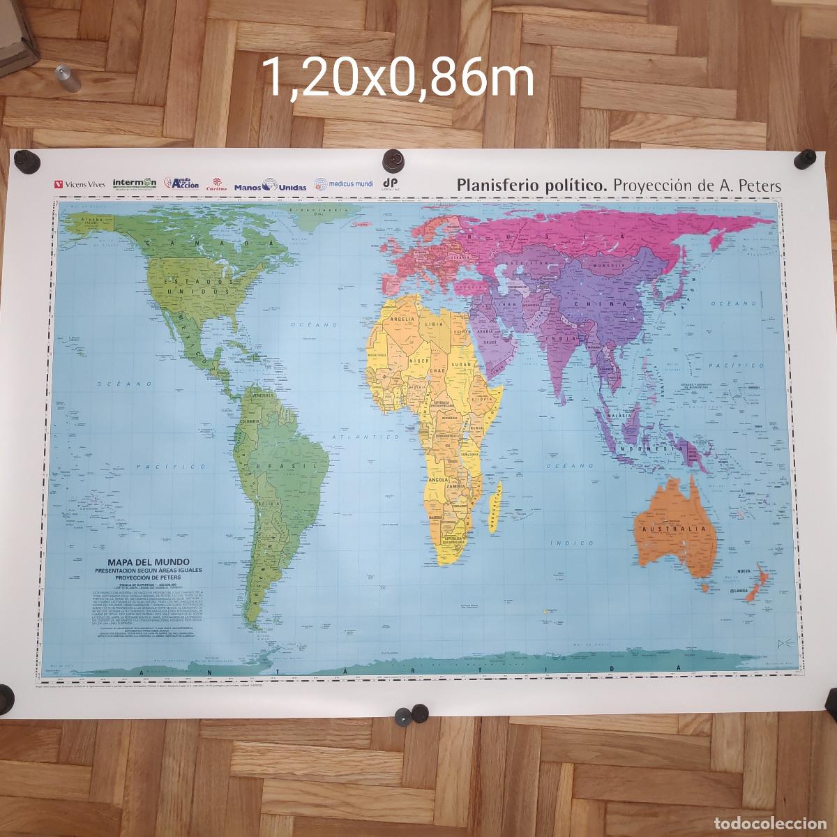 Otros Art&iacute;culos de Coleccionismo en Papel: MAPA MUNDI- PLANISFERIO POLITICO INTERMON-FUNDACION PARA EL TERCER MUNDO