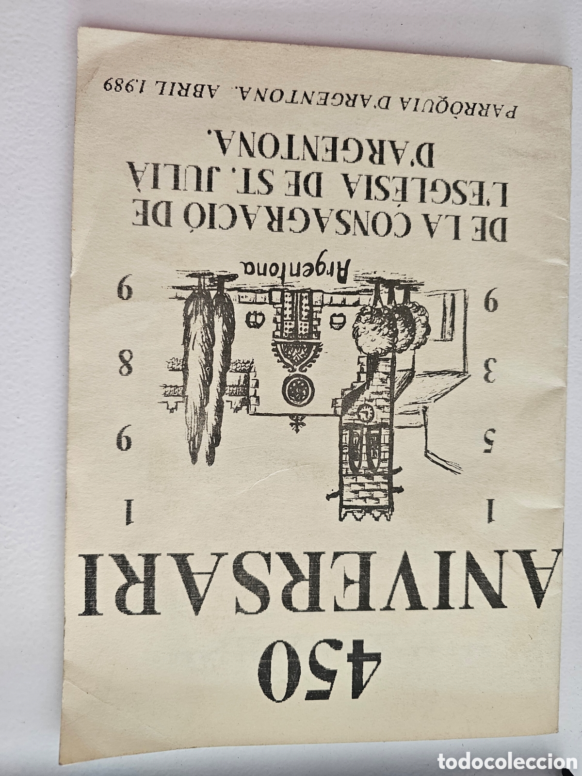 Otros Art&iacute;culos de Coleccionismo en Papel: Librito del 450 aniversario de la Iglesia St Juli&agrave; d'Argentona 1539 1989