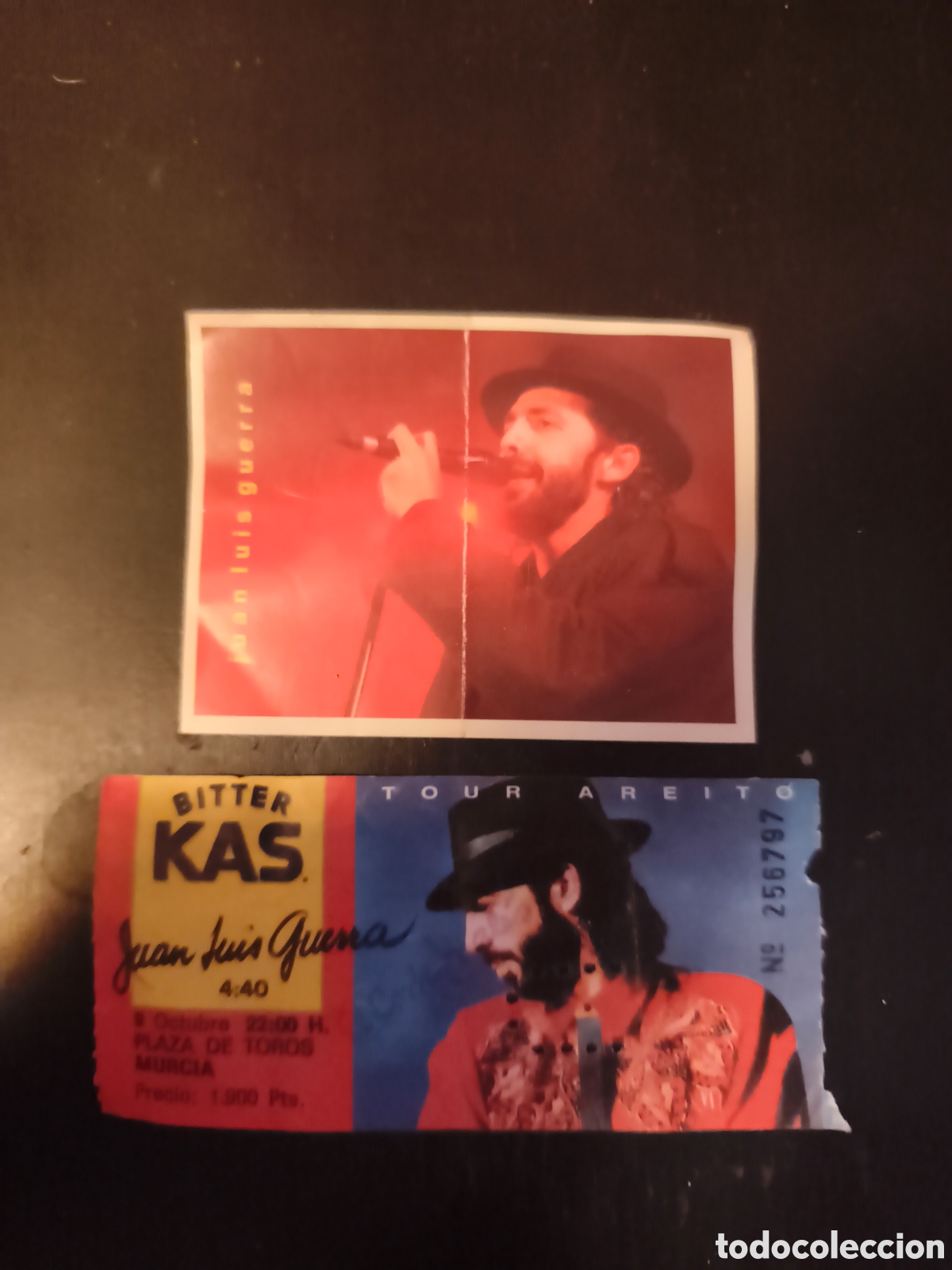 Otros Art&iacute;culos de Coleccionismo en Papel: ENTRADA JUAN LUIS GUERRA 4:40 MURCIA Y CROMO BIMBO ROCK
