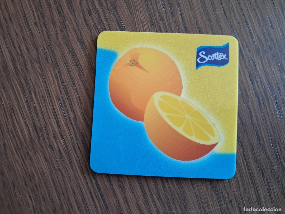 Otros Art&iacute;culos de Coleccionismo en Papel: posavasos de publicidad de pl&aacute;stico, Scottex. naranjas.