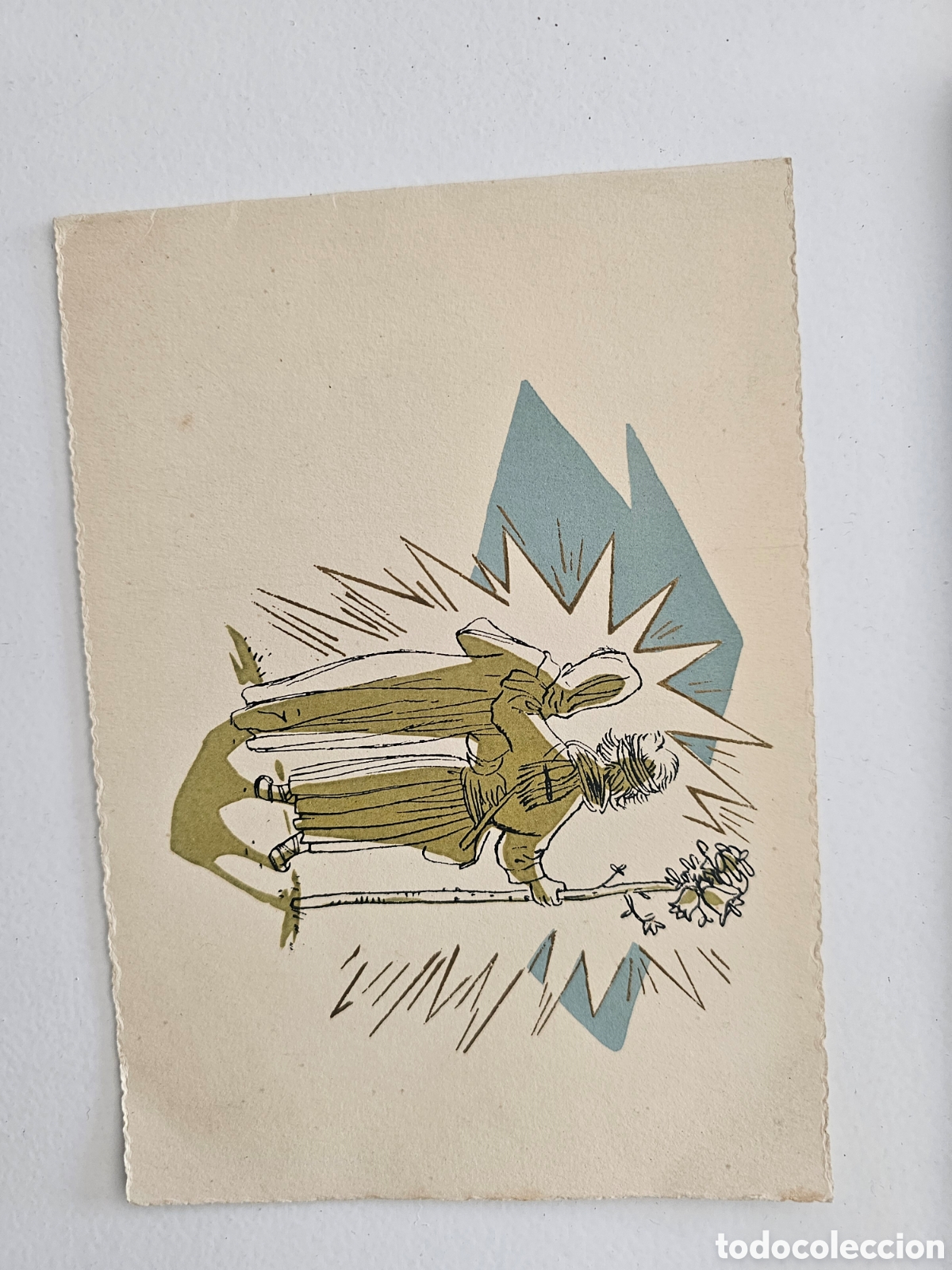 Otros Art&iacute;culos de Coleccionismo en Papel: Tarjeta postal de felicitaci&oacute;n de Navidad Enric Borrell 1957