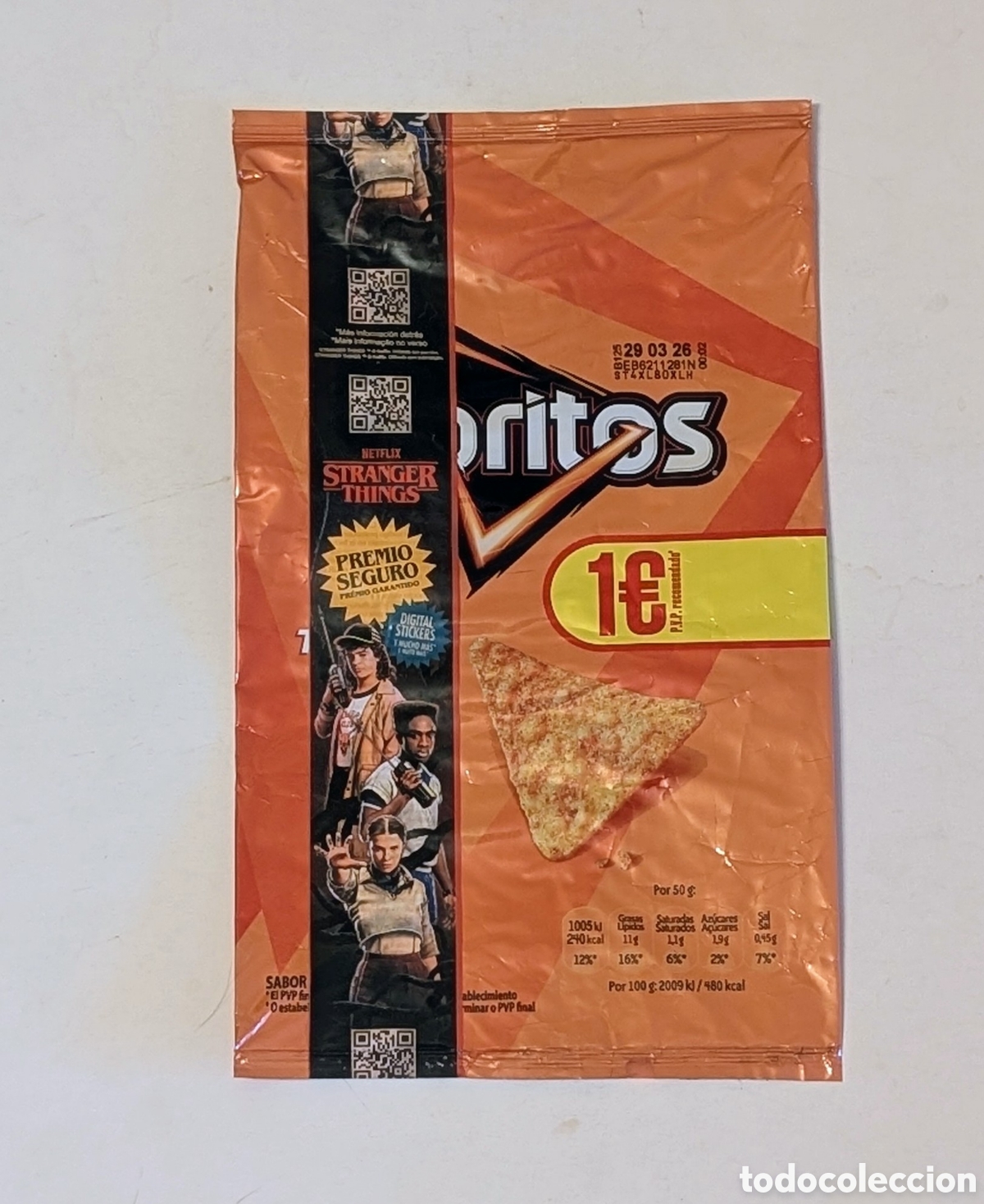 Otros art&iacute;culos de coleccionismo en papel: BOLSA ENVOLTORIO DORITOS STRANGER THINGS - Foto 1
