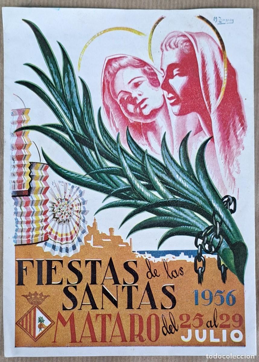 Otros Art&iacute;culos de Coleccionismo en Papel: Programa Fiestas de las Santas Matar&oacute; 1956
