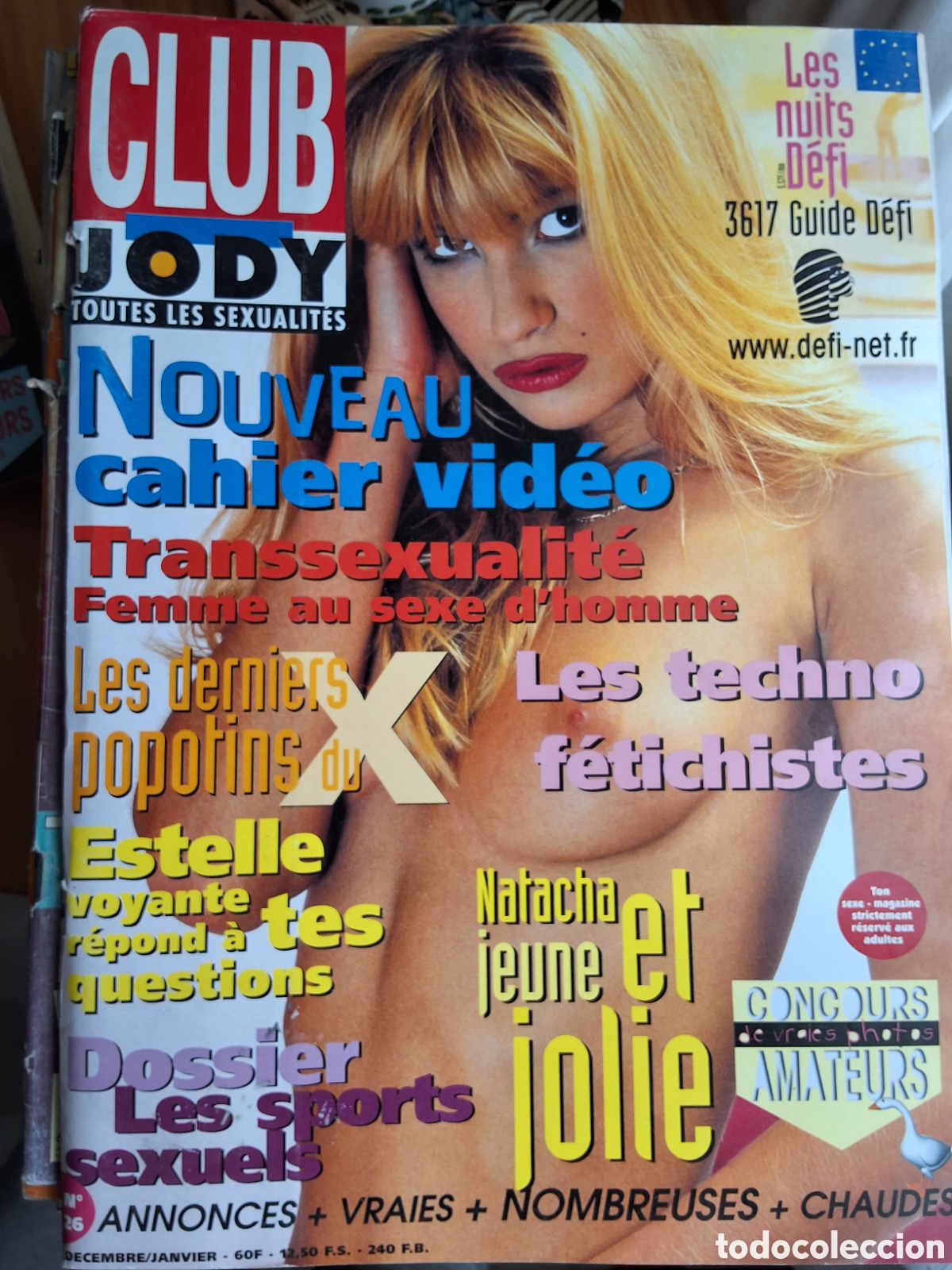 Otros Art&iacute;culos de Coleccionismo en Papel: Club jodi revista erotica francesa desnudos mujeres 1996/12
