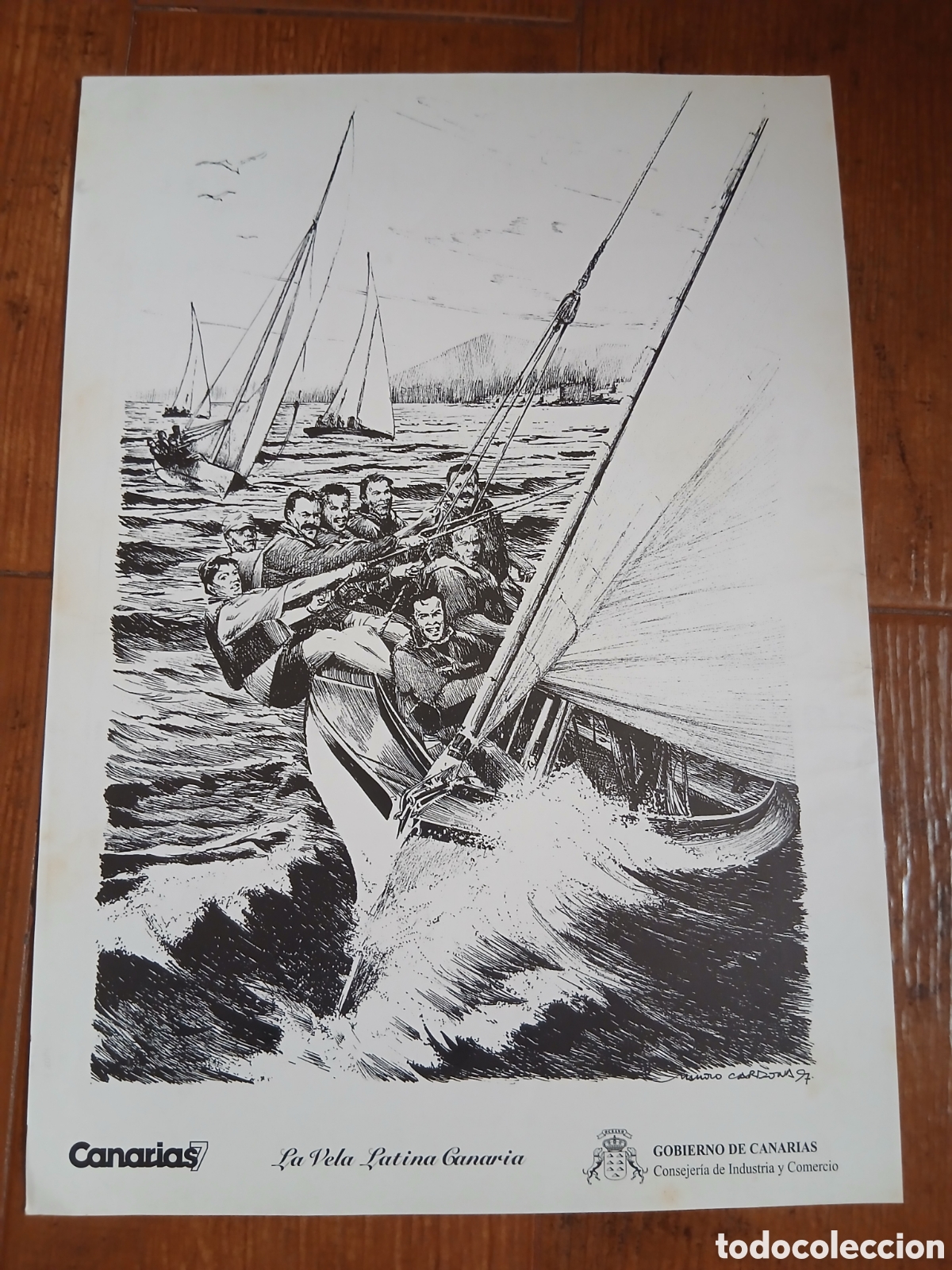 Otros Art&iacute;culos de Coleccionismo en Papel: L&aacute;minas Labores Canarias -La Vela Latina Canaria- Canarias 7 -25x35 cm-