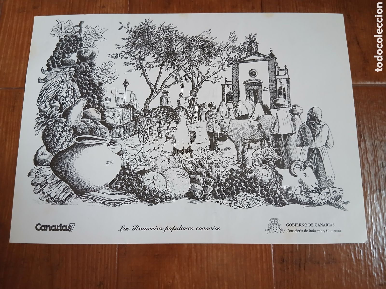 Otros Art&iacute;culos de Coleccionismo en Papel: L&aacute;minas Labores Canarias -Las Romer&iacute;as Populares Canarias- Canarias 7 -25x35cm-