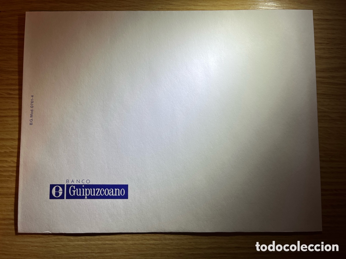 Otros Art&iacute;culos de Coleccionismo en Papel: Sobre BANCO GUIPUZCOANO serigrafiado con logo. Nuevo