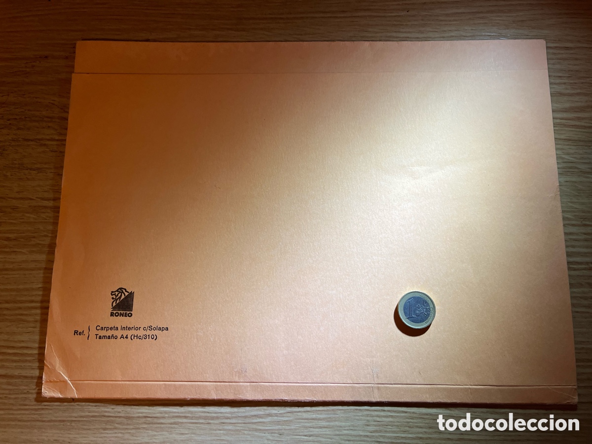 Otros Art&iacute;culos de Coleccionismo en Papel: Carpeta de cartulina RONEO serigrafiada con logo