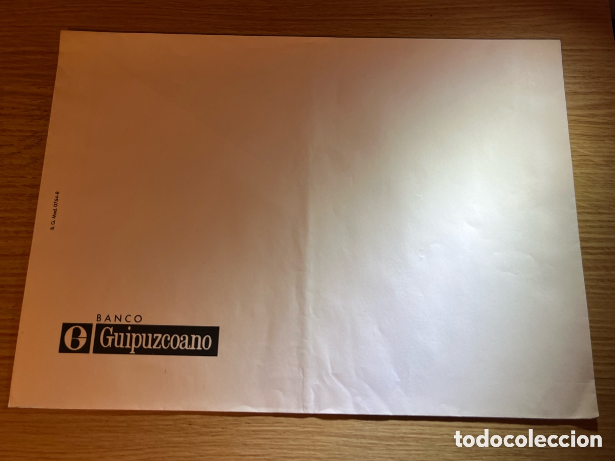 Otros Art&iacute;culos de Coleccionismo en Papel: Sobre BANCO GUIPUZCOANO grande serigrafiado con logo. Sin circular