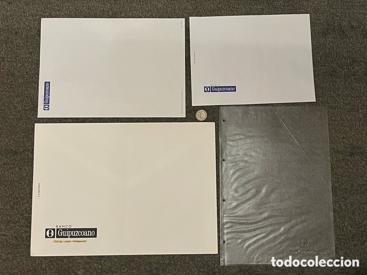 Otros Art&iacute;culos de Coleccionismo en Papel: Pack BANCO GUIPUZCOANO. Sobres + carpeta de pl&aacute;stico + folio