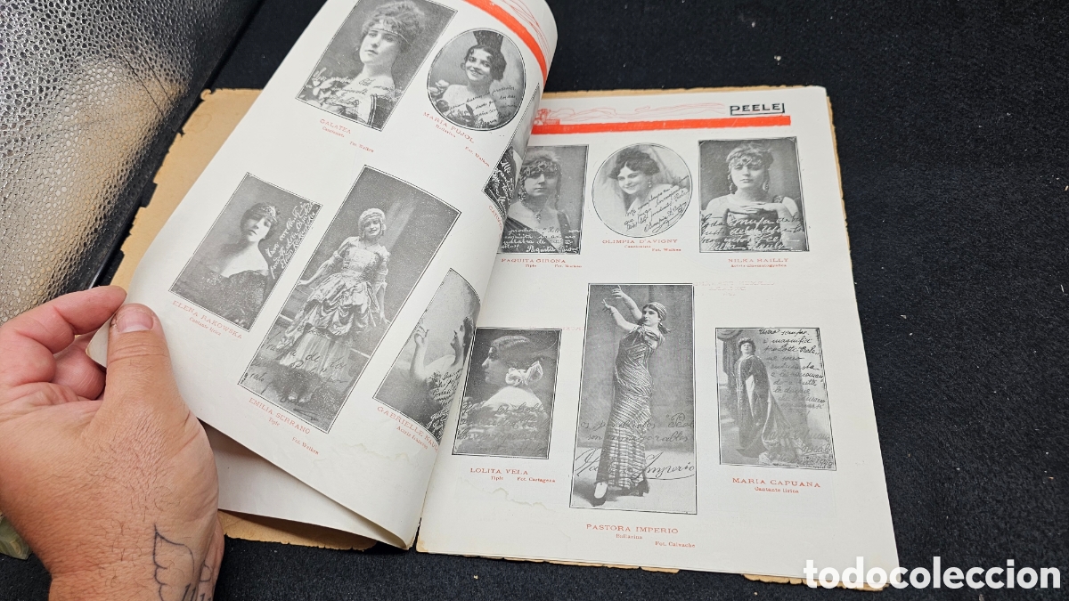 Otros Art&iacute;culos de Coleccionismo en Papel: Antiguo &aacute;lbum de artistas foto impresas de perfumer&iacute;a PEELE